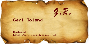 Gerl Roland névjegykártya